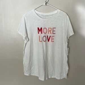 NWT Daily Thread More Love Tee. 1X
